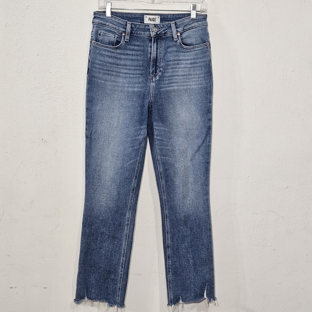 PAIGE Light Blue Cropped Jeans - Picture 2 of 12